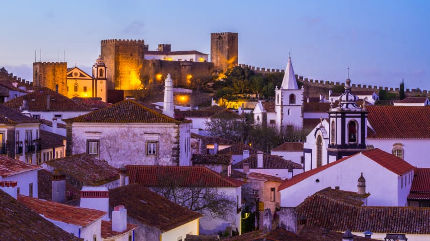 Óbidos city centre, Portugal.